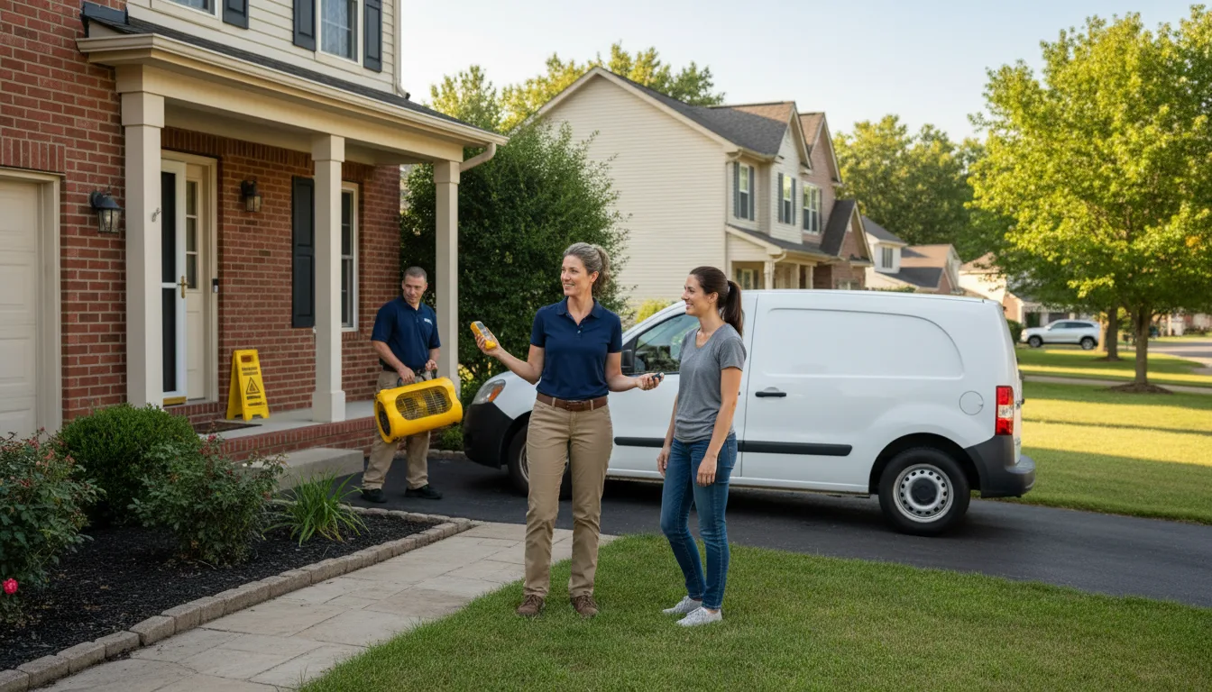 Residential water damage restoration in Mars, PA